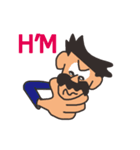 Funny Mustache Man（個別スタンプ：6）