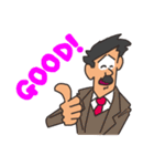 Funny Mustache Man（個別スタンプ：14）