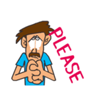 Funny Mustache Man（個別スタンプ：17）