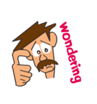 Funny Mustache Man（個別スタンプ：18）