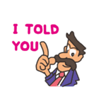Funny Mustache Man（個別スタンプ：21）