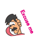 Funny Mustache Man（個別スタンプ：35）