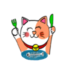 招きニャンコ♡笑顔でhappy♡（個別スタンプ：17）