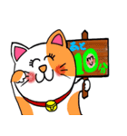 招きニャンコ♡笑顔でhappy♡（個別スタンプ：23）