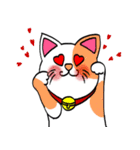招きニャンコ♡笑顔でhappy♡（個別スタンプ：28）