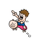 カンフー子供とカンフー豚（個別スタンプ：6）