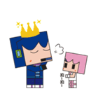 Light blue great and Pink（個別スタンプ：5）