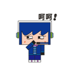 Light blue great and Pink（個別スタンプ：15）
