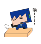 Light blue great and Pink（個別スタンプ：34）