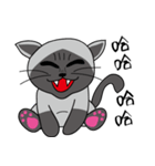 a iife of fat siames cat（個別スタンプ：14）