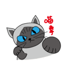 a iife of fat siames cat（個別スタンプ：23）