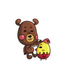 Chickling ＆ Apple Bear（個別スタンプ：10）