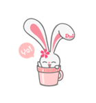 Rini Rabbit in a cup（個別スタンプ：1）