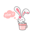 Rini Rabbit in a cup（個別スタンプ：3）