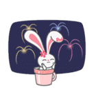 Rini Rabbit in a cup（個別スタンプ：24）
