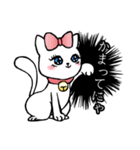 少女漫画風劇画調〜光子と闇子と時々猫〜（個別スタンプ：34）