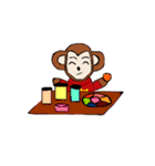 Momo - Monkey New Year（個別スタンプ：8）