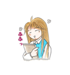 ちょっとゆるかわOLちえさん（個別スタンプ：1）