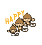 Happy monkeys（個別スタンプ：15）