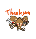 Happy monkeys（個別スタンプ：32）