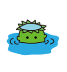 海辺で暮らしているカッパ（個別スタンプ：4）