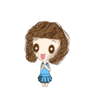 Children curly hair（個別スタンプ：28）