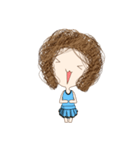 Children curly hair（個別スタンプ：34）