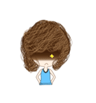 Children curly hair（個別スタンプ：38）