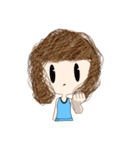 Children curly hair（個別スタンプ：39）