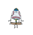 Fish Head Boy#001（個別スタンプ：40）