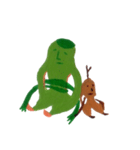 Fluffy and Big grass（個別スタンプ：13）