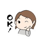 俺の彼女の日常をスタンプにしてみた（個別スタンプ：35）