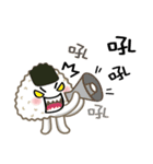 Onigiri Man ＆ Egg Onigiri（個別スタンプ：34）