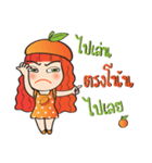 Orange cute girl (Fruit Ver.2)（個別スタンプ：12）