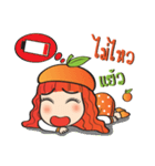 Orange cute girl (Fruit Ver.2)（個別スタンプ：17）