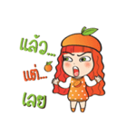 Orange cute girl (Fruit Ver.2)（個別スタンプ：22）