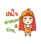 Orange cute girl (Fruit Ver.2)（個別スタンプ：27）