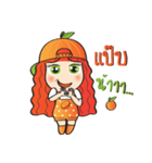 Orange cute girl (Fruit Ver.2)（個別スタンプ：30）