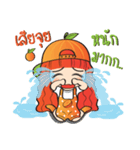 Orange cute girl (Fruit Ver.2)（個別スタンプ：31）