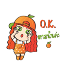 Orange cute girl (Fruit Ver.2)（個別スタンプ：33）