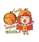 Orange cute girl (Fruit Ver.2)（個別スタンプ：36）