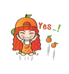 Orange cute girl (Fruit Ver.2)（個別スタンプ：38）