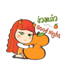 Orange cute girl (Fruit Ver.2)（個別スタンプ：39）