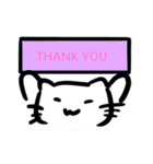 ねこさんのいつでも感謝スタンプ（個別スタンプ：1）