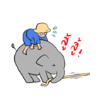 象使いと小象のサバーイ生活（タイ語）（個別スタンプ：35）