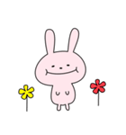 ゆるい顔のうさぎさん（個別スタンプ：3）