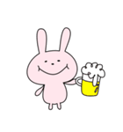 ゆるい顔のうさぎさん（個別スタンプ：9）
