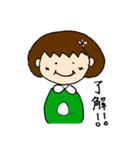 おんなのことたまごさんの仲良しな日常（個別スタンプ：1）