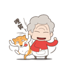 Fat granny ＆ Mischief Shiba(zh-tw)（個別スタンプ：3）