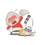 Fat granny ＆ Mischief Shiba(zh-tw)（個別スタンプ：17）
